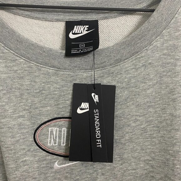 Nike Sportswear Plus Size Heather Gray Sweat Shorts Romper w/Pockets Size 2X NWT - Picture 7 of 12